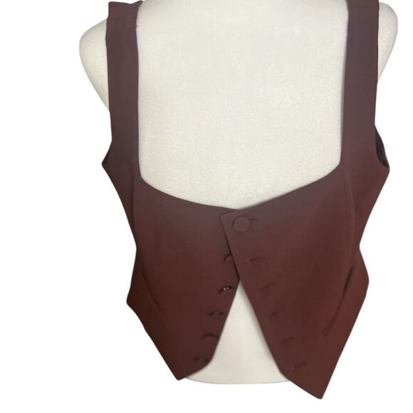 PAIGE Irene Square Neck Vest Brown 12
Large Extra Large Buttons - Picture 2 of 11